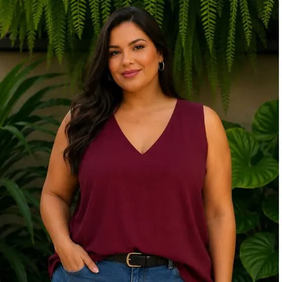 Blusa Regata Feminina Plus Size Regata Elegante y confortável