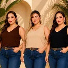 Kit 3 Blusa Regata Feminina Plus conforto e elegância plus size G1 G2 G3