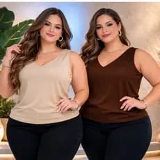 Kit Blusa feminina social plus size duna elegante