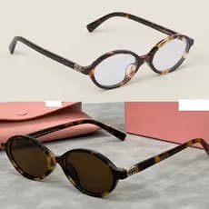 2025 Armação Ultra Leve Moda Feminina Design Redondo Simples Delicado Pequena Anti u Óculos De Sol Masculinos