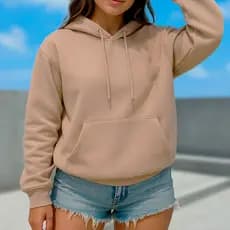 Blusa de Frio MOLETOM Grossa Feminina C/ Capuz e Bolsos Flanelada