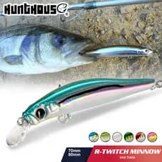 Hunthouse Artista Minnow Isca De Pesca Dura Afundando Wobbler Swimbait 70mm/7g 80mm 8.5g 105mm/18.5g Silêncio De Água Sa