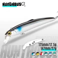 Hunthouse Isca De Pesca Flexível Flutuante Ferreiro saruna Peixinho 95mm 8g 125mm 17.5g 147mm 27g Para Robalo Pique Isca