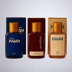 Kit 3 Perfumes Kaiak Azul + Malbec + Kaiak Dourado 100ml Masculino Fragrancia Marcante Irresistivel