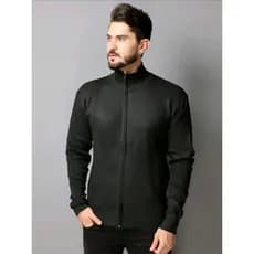 Suéter Masculino Liso Blusa De Frio Jaqueta Masculina Com Bolso e Ziper Malha Trico Manga Longa