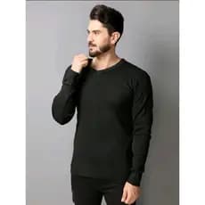 Suéter masculino de inverno elegante e casual de cor sólida com decote em V