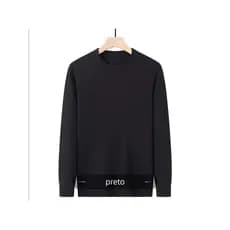 BLUSA SUÉTER DE TRICO LÃ MASCULINO LISA GOLA REDONDA MANGA LONGA INVERNO