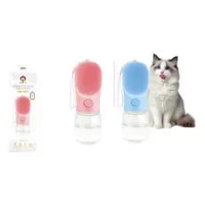 Garrafa De Água Bebedouro Cachorro Passeio Portátil 350ml