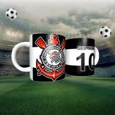 Caneca Torcedor Personalizada Com Nome / Caneca Time Futebol / Caneca Para Torcedor / Presente Para Torcedor Polimero
