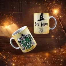 Caneca Tema Magia Bruxaria (h.a.r.r.y - p.o.t.t.e.r) | Estilo Mundo Mágico | Presente Criativo | Personalizado com Nome
