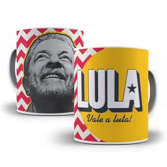 Caneca Personalizada de Cerâmica - Presidente Lula - Vale a Luta