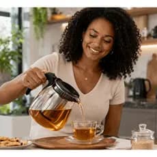 Chaleira de Vidro com Infusor Inox 950ml – Bule para Chá e Café Resistente e Elegante