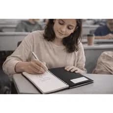 👉 Caderno Universitário 1 Matéria 96 Folhas Preto Costurado