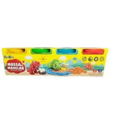 Kit 4 Massinhas de Moledar Animais Massa Brincar