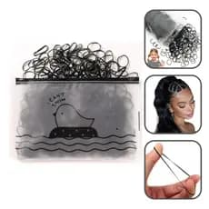 Kit 500 Elastico de cabelo Com Bolsa borrachinha/liguinha rabico de cabelo silicone infantil