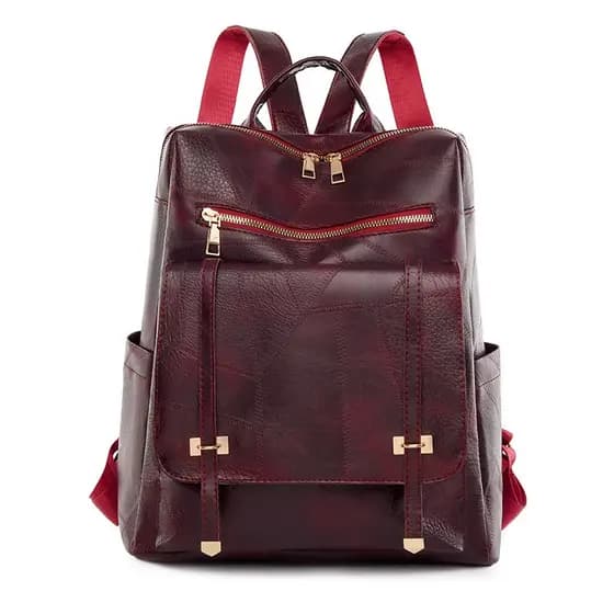 Modelo 2265, nova mochila feminina em PU, estilo retrô europeu e americano, versátil