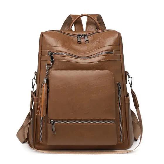 Modelo 2236, nova mochila feminina em PU, estilo retrô europeu e americano, versátil
