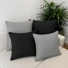 Kit 4 Capa De Almofada Lisa Moderna Decorativa Com Zíper Casa Conforto