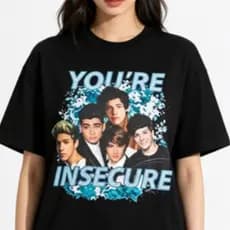 Camiseta, T-shirt Unissex Basica, 100% Algodão, Banda, One Direction You're Insecure, Vintage P ao GG