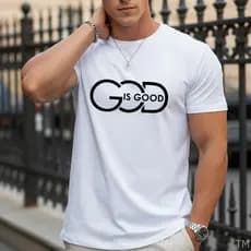 Camiseta Unissex Estilosa Premium Masculina Estampada God is Good Street Camisa 100% Algodão 30.1