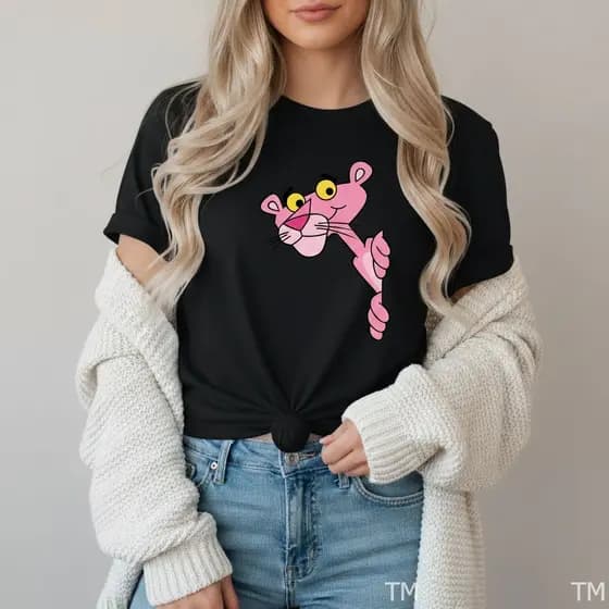 Camiseta Feminina Presente Premium Presente Pantera Lateral Blusinha T-shirt Algodão Para Mulher