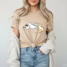 Camiseta Feminina Presente Premium Presente Gatinhos Blusinha T-shirt Algodão Para Mulher