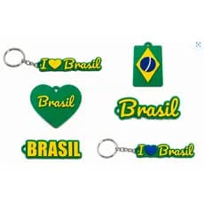 Chaveiro Brasil 3D Bandeira Brasileira PLA Resistente Souvenir Lembrancinha Presente Chaves Mochila Bolsa