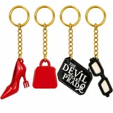 Kit 4 Chaveiros Fashion Bolsa Salto Óculos Moda Placa Presente Lindo Luxo