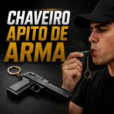 Chaveiro Mini Pistola Arma Tática Militar Apito Desert Eagle Caming Mochila Chave