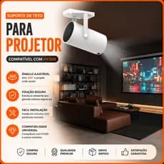 Suporte Para Projetor Hy300 Parede Teto Branco Cinema Projetor Resistente Prático