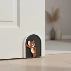 Portinha Decorativa Jerry Enfeite Criativo Rodapé Casa Preto Presente Sala Barato Lindo Perfeito