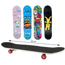 Skate Madeira Infantil Completo Radical Unissex