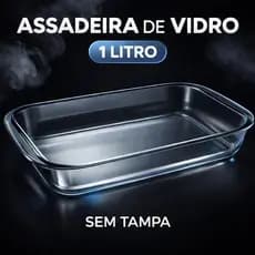 Assadeira Travessa de vidro Retangular 1 litro