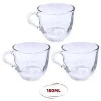 Jogo Xícaras Em Vidro 150ml Kit Canecas Para Chá Café