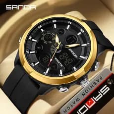 SANDA Top Marca 9053 Esportes Militares Relógios Masculinos Relógio Digital De Luxo Relogios Masculino 50M De Pulso De Q