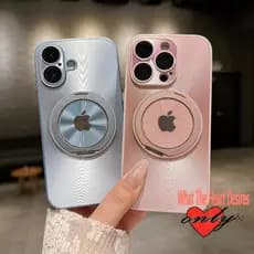 Capinha com laser suportes Glitter Diamante Bling 3D Para capinha iphone 16 11 12 13 14 15 Pro Max 15 Mais Luxo Rígido Brilhante À Prova De Choque capinha celular