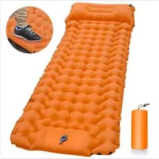 Colchão de dormir portátil para acampamento ao ar livre/travesseiro inflável/Ultra leve/bomba embutida inflável/viagem/c
