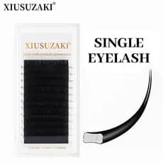 XIUSUZAKI Plana Elipse Cílios Dicas Divididas Fosco Cinza Preto Cor Super Macio Suave Natural Extensão De Forma