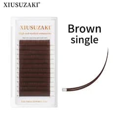 XIUSUZAKI Marrom Cinza Extensões De Cílios Planos Dicas Divididas Macio Luz Natural Carvão Elipse Suprimentos Loja