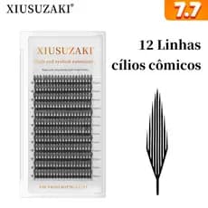 XIUSUZAKI 12 Linhas Cílios Cômicos Novo Estilo Postiços Falso Vison Material Extensão De Macios