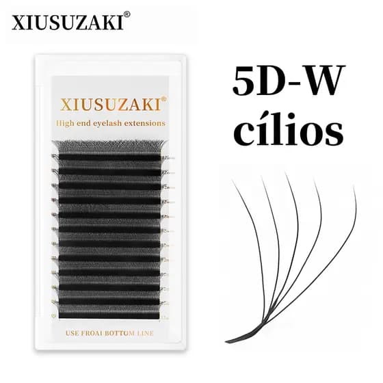 XIUSUZAKI Cílios 5D W Extensão De Cílios Volume Brasileiro C/D Macio Faux Mink Para Cílios