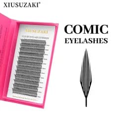 XIUSUZAKI Cílios Cômicos Novo Estilo Postiços Falso Vison Material Macio Extensão De Ferramentas De Maquiagem