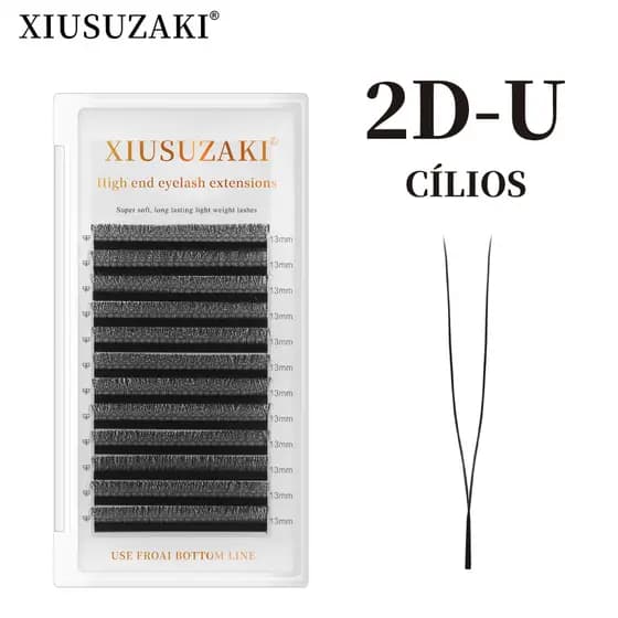 XIUSUZAKI Extensão De Cílios Em Formato 2D-U 0.07 Mm Rússia volume Novo Estilo