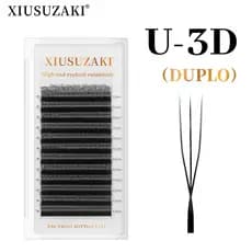 XIUSUZAKI  Duplo U-3D Extensão De Cílios 0.07 Mm Duas Pontas Elegantes Novo Estilo