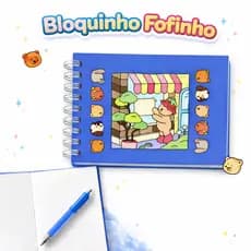 Livro de Pintar Infantil Capa Dura Azul Desenho Educativo Criativo Criança Presente