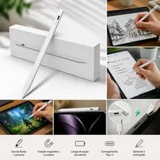 Caneta Touchscreen Universal Ponta Fina Stylus Tablet Celular Precisão Desenho Escrita