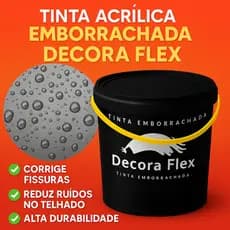 Decora Flex Emborrachada: Proteção, Beleza e Redução de Ruídos em Telhados e Paredes! 14L