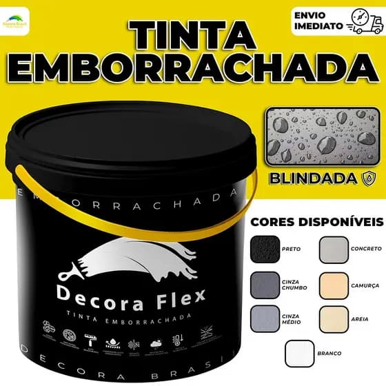Decora Flex Emborrachada 14L Proteção Beleza Redução de Ruídos em Telhados Paredes Conforto Moderno