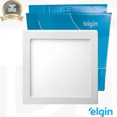 Luminaria Plafon Painel LED Quadrado de Sobrepor Elgin 12,18 ou 24w 6500k Branco Frio Bivolt