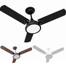 Ventilador de Teto 3 Pás Com Luminária Plafon LED com Inverter 3 Velocidades afli